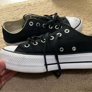 Black platform converse